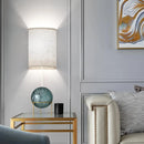 Axyaa Stepped Color Wall Lamp Set for Bedrooms, On/Off Switch, Linen Fabric