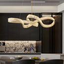 Axyaa Crystal Chandelier Pendant Light for Living and Dining Room