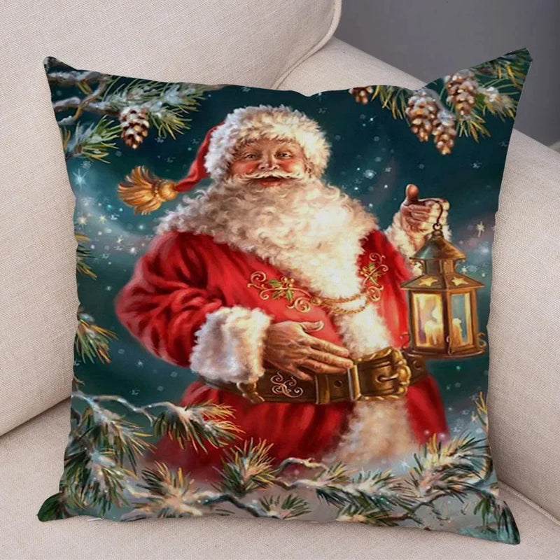 Christmas Santa Claus Pillowcase - Axyaa Christmas Day Party Sofa Decoration Gift
