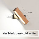 Axyaa Solid Wood LED Wall Lamp | Adjustable Nordic Bedside Lighting
