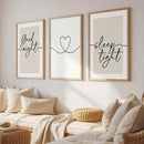3-Piece Axyaa Bedroom Wall Decor Set, Minimalist Couple Themed Prints, Modern Canvas Painting