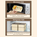 Axyaa Portable Divided Bento Lunch Box - Microwaveable & Stackable Tiger-container for Kids