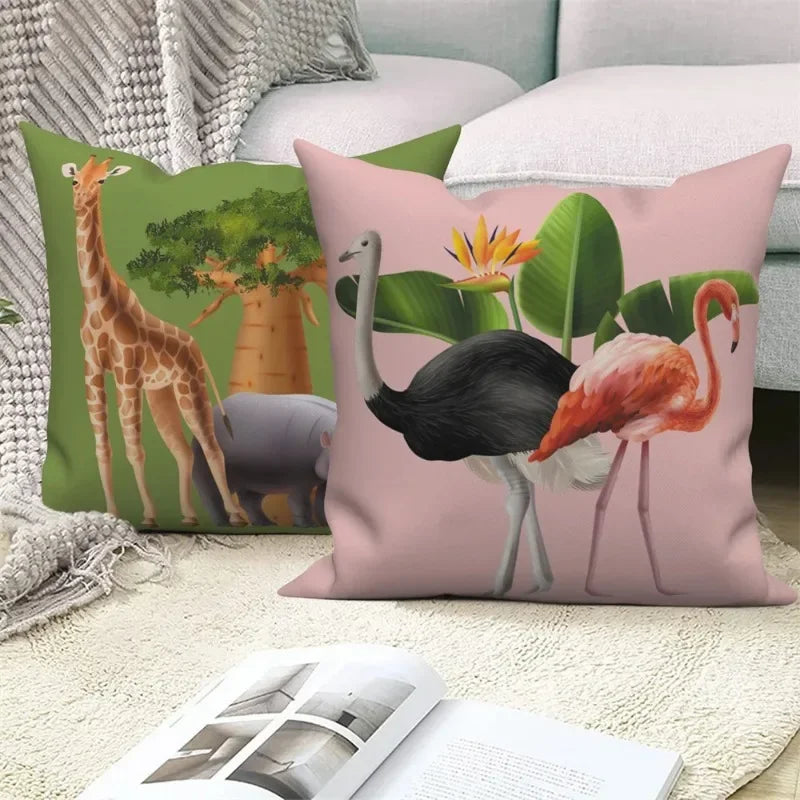 Flamingo Animal Pillowcase for Home Decor - Axyaa Brand