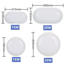Axyaa LED Wall Lamps: Waterproof Round/Oval Outdoor Ceiling Light for Garden and Bathroom