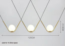 Axyaa Glass Pendant Light: Modern Minimalist Spherical LED Restaurant Bar Lamp