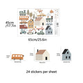 Nordic Cute Cars Animal Truck Wall Stickers by Axyaa - Kids Room Playful Decals