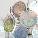 Axyaa French Crystal Glass Chandelier LED Pendant Light, Colorful & Modern Bedroom Living Room Decor