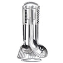 Axyaa Nordic Kitchen 7-Piece Stainless Steel Utensil Set with Ceramic Handles