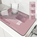 Axyaa Diatom Mud Kitchen Drain Pads - Absorbent Tableware Draining Mat