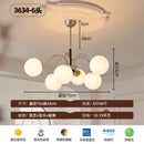 Axyaa Modern White Glass Globe Chandelier Flush Mount Pendant Light