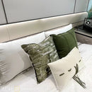 Axyaa Green Pillow & New Chinese Style Sofa Bed Cushion Cover in Light Luxury Modern Minimalist Countryside Style