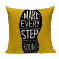 Axyaa Yellow Geometric Linen Pillow Case 45*45cm