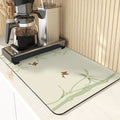 Axyaa Chinese Style Flowers Pattern Cup Mat Set for Dining Table