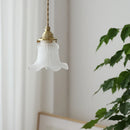 Axyaa Modern 4w LED Glass Copper Hanging Lamp White Pendant Light Fixtures