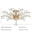 Axyaa Retro Black E14 Chandelier Crystals LED Pendant Lights - American Art Decor Hanging Lamp