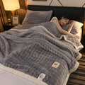 Axyaa Imitation Rabbit Velvet Plush Blanket - Super Soft Solid Color Sofa Blanket