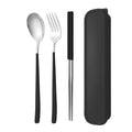 Axyaa Stainless Steel Tableware Set - Knife Fork Spoon Flatware Boxecc