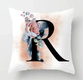 Axyaa Flower Cat Alphabet Pillowcase 45x45cm Cushion Cover, Modern Home Decor