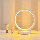 Axyaa Circular LED Wrought Iron Table Lamp - Nordic Style Three Tone Light