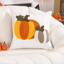 Embroidered Pumpkin Halloween Pillowcase by Axyaa - Cotton Throw Cushion Cover