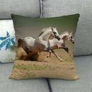 Axyaa Horse Print Cushion Covers: Animal Pillow Cases for Home Decoration