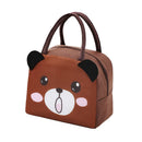 Axyaa Cartoon Animal Lunch Bag: 3D Steroe, Insulated, Waterproof Kids Tote
