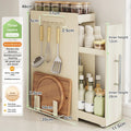 Axyaa Kitchen Pull-out Spice Rack Seasoning Organizer for Countertop Storage