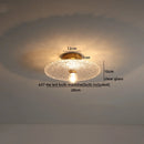 Axyaa Nordic LED Ceiling Light Clear Glass Copper Ceiling Lamp