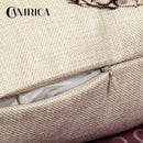 Axyaa Linen Cushion Cover 45x45 for Modern Living Room Decor & Sofa - Valentine's Day Theme