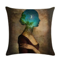 Axyaa Fairy Girl Linen Pillowcase for Home Decor 45X45CM