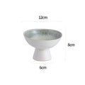 Axyaa Ceramic High Foot Dessert Bowl for Molecular Cuisine Stylish Hotel Tableware