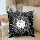 Axyaa Mandala Sun Moon Pillowcase: Bohemian Sofa Cushion Cover