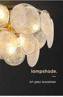 Axyaa Green Glass Crystal Chandelier Elegant Vintage Pendant Lighting for Home