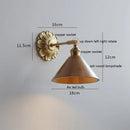 Axyaa Nordic Copper LED Wall Lights for Home Indoor Stair Mirror Bedroom Lamp