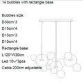 Axyaa Bubble Glass LED Chandelier: Modern Lighting for Living & Dining Room