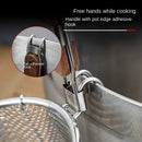 Axyaa Stainless Steel Noodle Funnel with Wooden Handle for Cooking, Fishing, and Rice