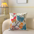 Axyaa Pastoral Flower Embroidery Pillowcase - Canvas Towel Sofa Cushion Cover