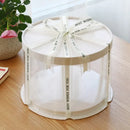 Axya White Round Cake Box Set - Clear Transparent Flower Gift & Storage Box