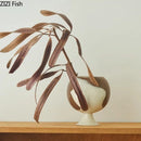 Cow Print Ceramic Vase by Axyaa - Flower Vessel for Desktop Decor