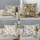 Axyaa Floral Series Pillowcase: Square Office Cushion Cover in Elegant Printing Pattern