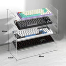 Acrylic Keyboard & Mouse Stand by Axyaa - Desktop Organizer & Space-Saving Rack