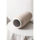 Axyaa White Tall Floor Vase, 18'' Large Ceramic Rustic Vase for Pampas Grass Bouquet