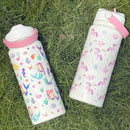 Insulated Axyaa Unicorn Mermaid Tumbler with Handle & Straw: Hot/Cold Drinks Water Kettle