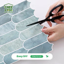 Axyaa 3D Peel and Stick Wall Tiles, 11.81X11.81In, Splashback Stickers for Kitchen, Bathroom