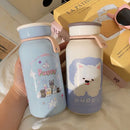 Axyaa Kawaii Puppy Stainless Steel Thermos Water Bottle for Girls