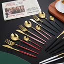 Axyaa Stainless Steel Silverware Set - 24Pcs Dinnerware Cutlery Flatware Kitchen Tableware