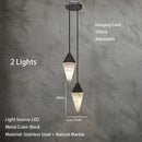 Axyaa Marble LED Chandelier: High-End Luxury Lighting for Home Decor & Living Spaces