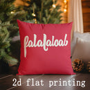 Axyaa Merry Christmas Printed Pillow Cover for Sofa, Bedroom, Car - Rectangular Shape