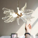 Axyaa Gold Leaf Pendant Chandelier Light for Kitchen Island & Dining Room
