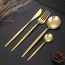 Axyaa Stainless Steel Cutlery Set: Knife Fork Teaspoons Coffee Spoons Dinnerware Kitchen